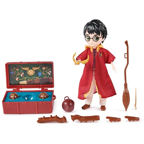 Harry Potter 8-Inch Quidditch Doll Gift Set – 11 Pieces with Robe & Accessories