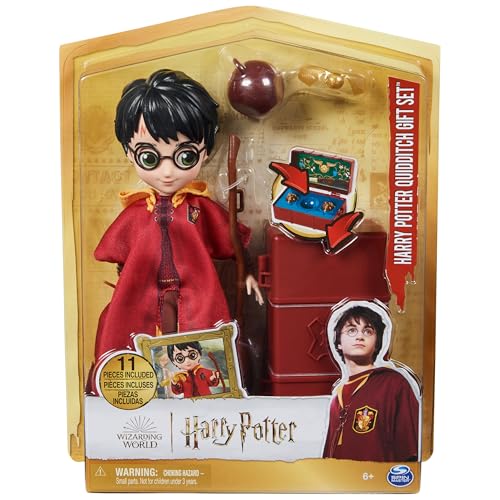 Harry Potter 8-Inch Quidditch Doll Gift Set – 11 Pieces with Robe & Accessories