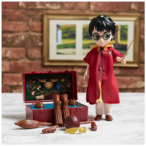 Harry Potter 8-Inch Quidditch Doll Gift Set – 11 Pieces with Robe & Accessories