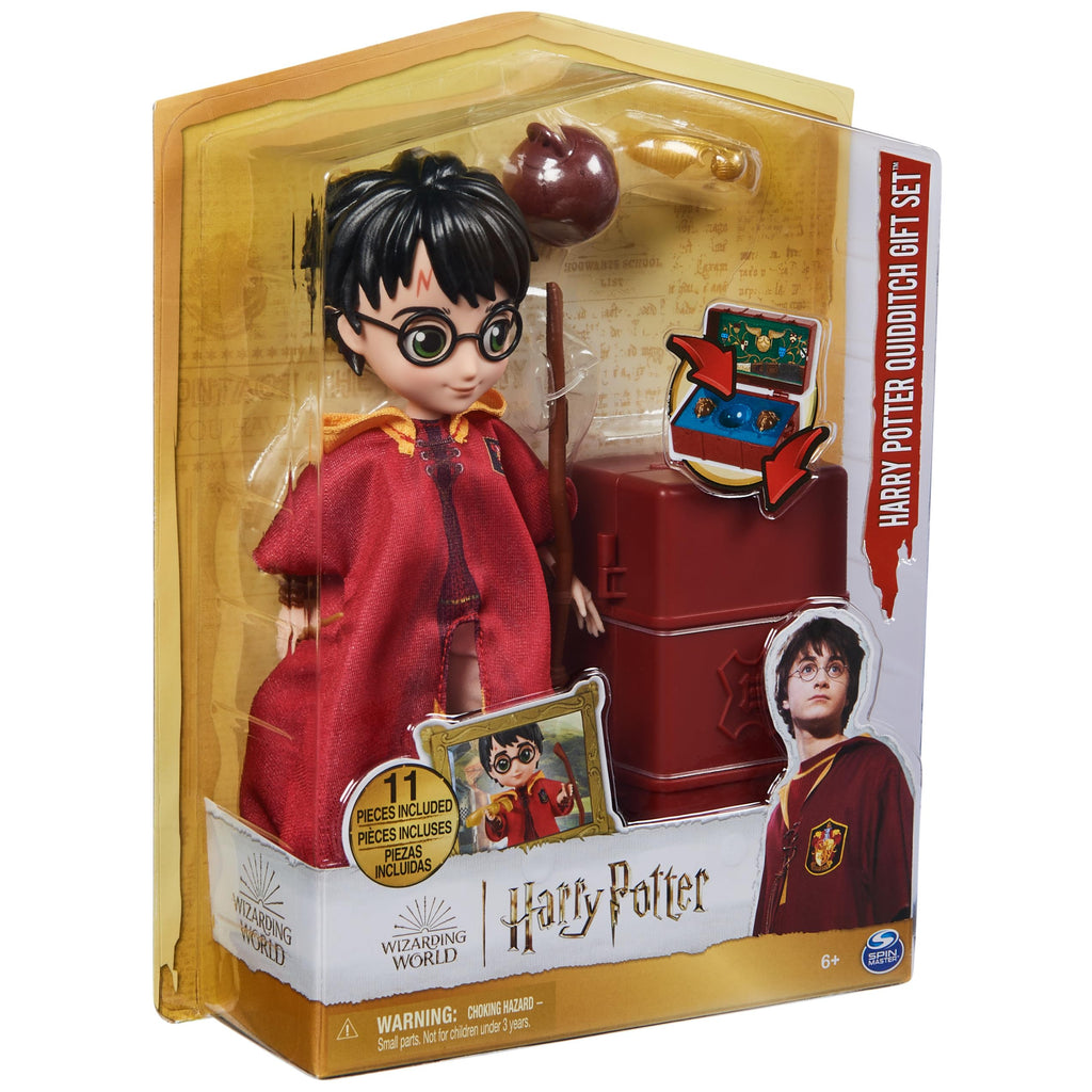 Harry Potter 8-Inch Quidditch Doll Gift Set – 11 Pieces with Robe & Accessories