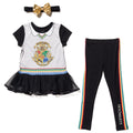 Harry Potter Gryffindor Ravenclaw Girls Cosplay T-Shirt Dress, Leggings & Headband 3-Piece Outfit Set