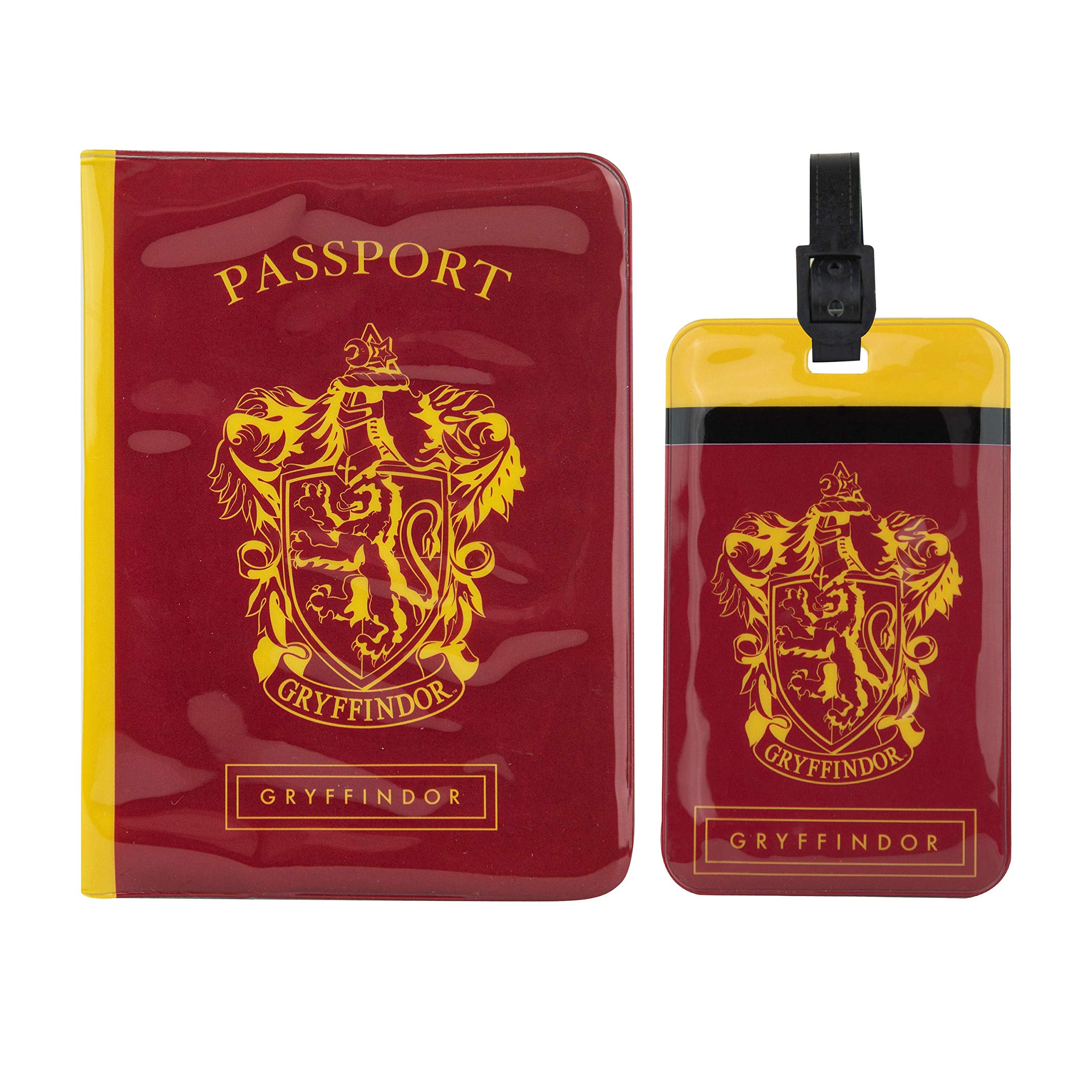 Harry Potter Passport Cover & Luggage Tag Set - Choose Your Hogwarts House (Official License)