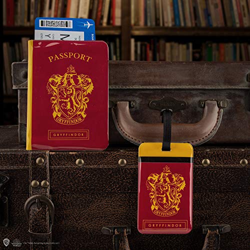 Harry Potter Passport Cover & Luggage Tag Set - Choose Your Hogwarts House (Official License)