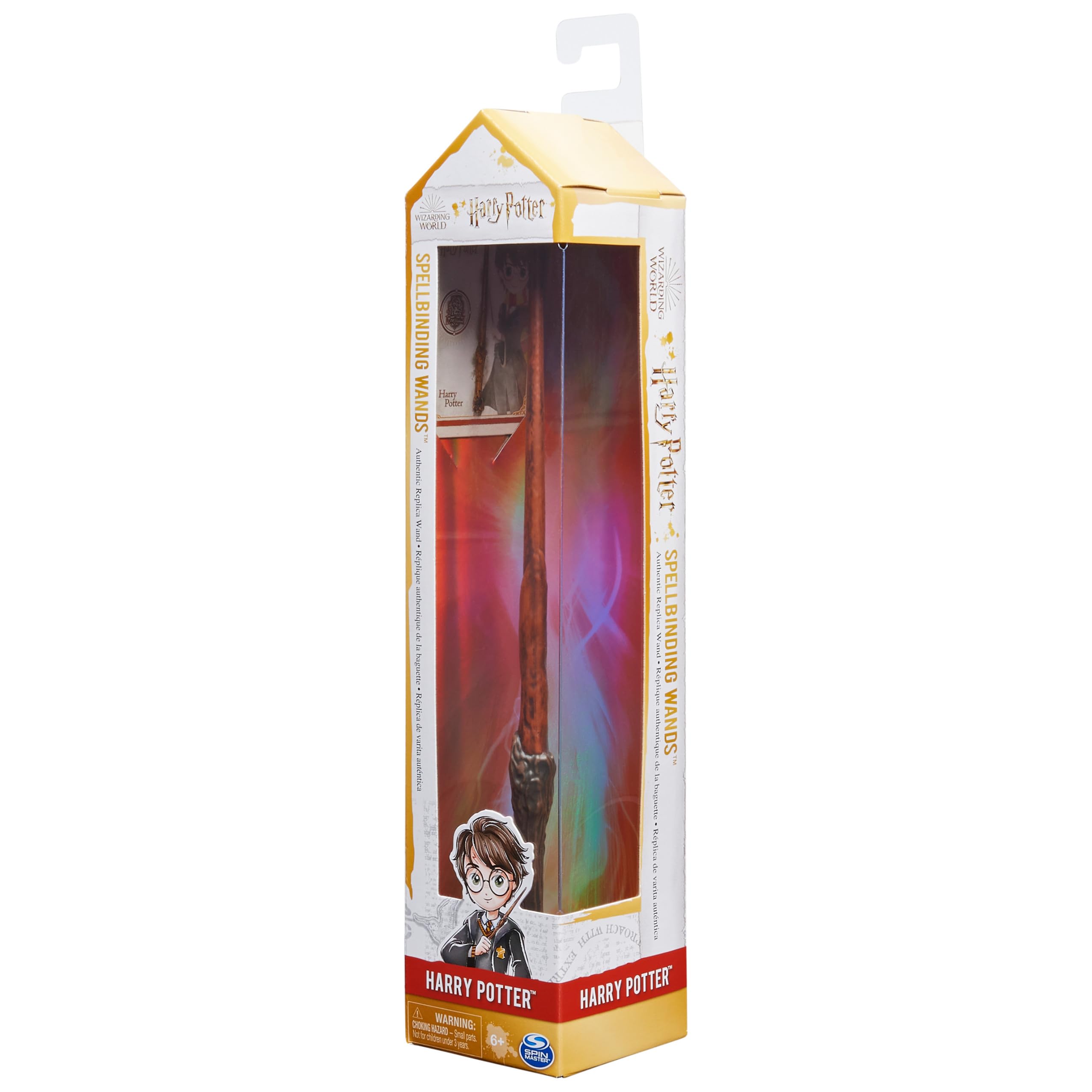 Harry Potter Spellbinding Wand – 12-Inch Official Replica with Aguamenti Spell Card for Kids Age 6+