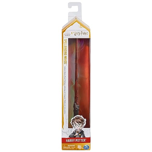 Harry Potter Spellbinding Wand – 12-Inch Official Replica with Aguamenti Spell Card for Kids Age 6+