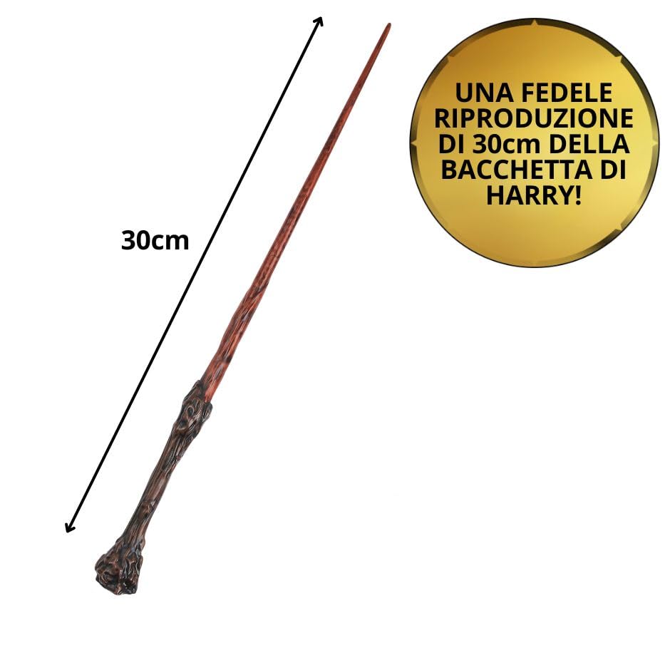 Harry Potter Spellbinding Wand – 12-Inch Official Replica with Aguamenti Spell Card for Kids Age 6+