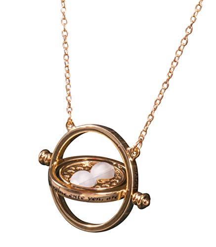 Harry Potter Time Turner Necklace – Officially Licensed Hermione Granger Costume Accessory with Spinning Pendant