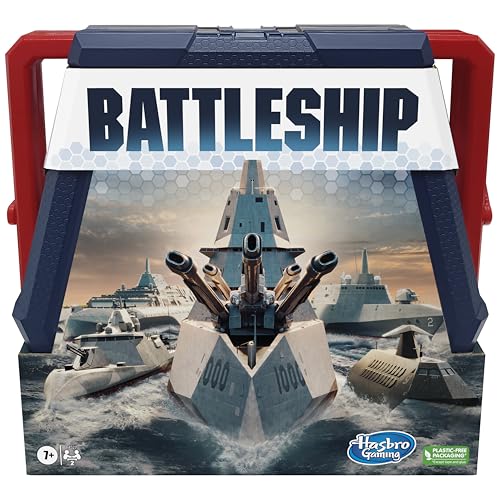 Hasbro Gaming Battleship - Classic Naval Combat Board Game for 2 Players Ages 7+