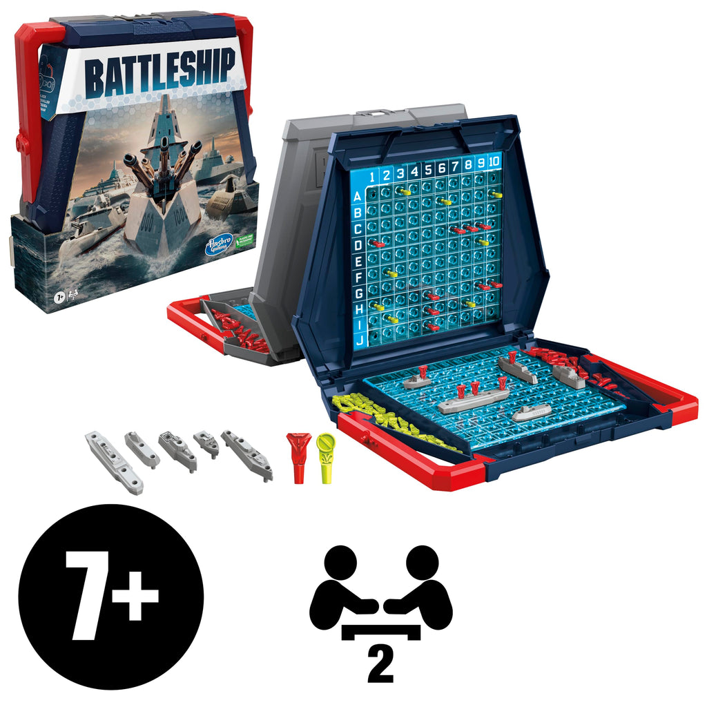 Hasbro Gaming Battleship - Classic Naval Combat Board Game for 2 Players Ages 7+
