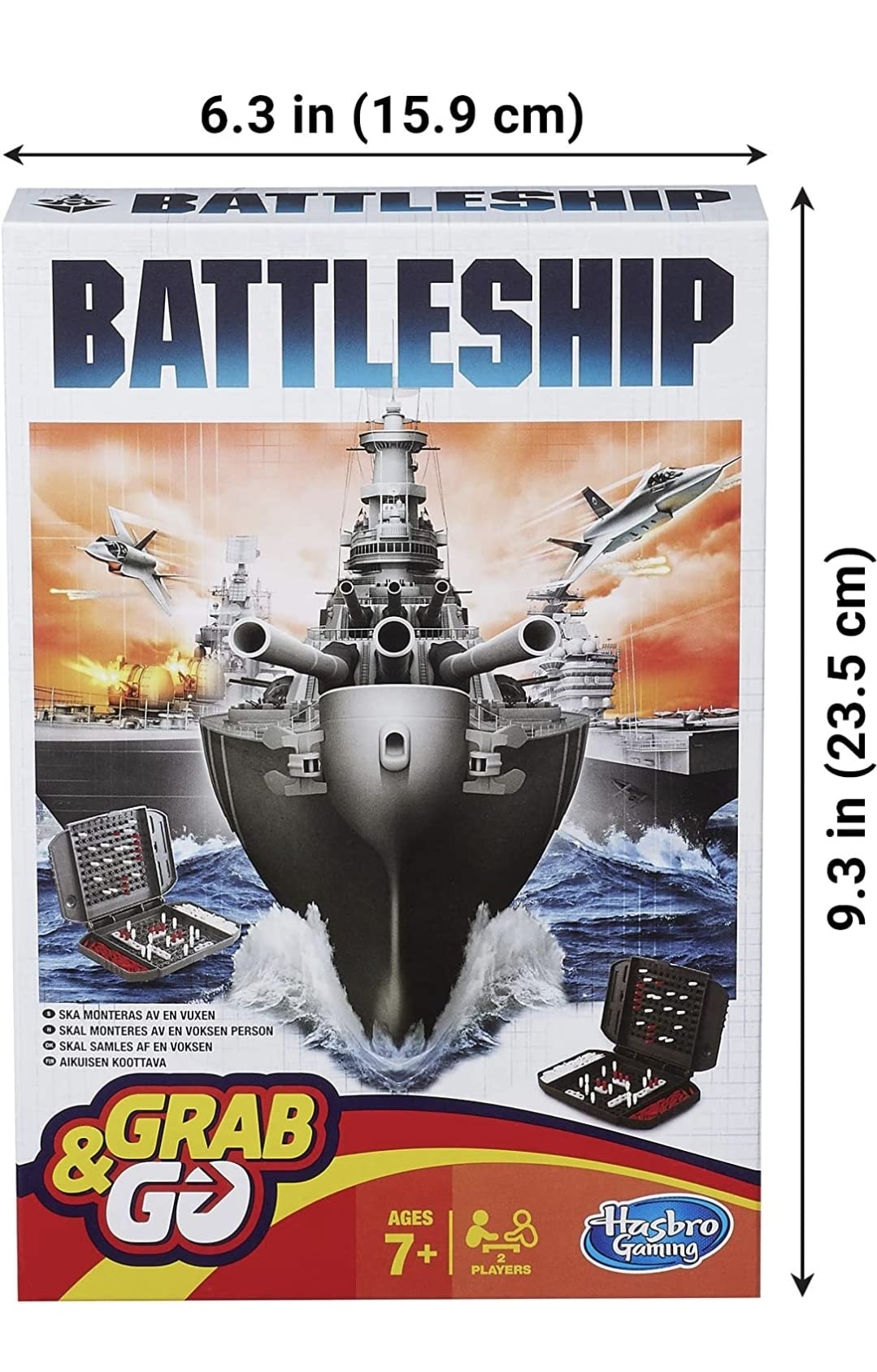 Hasbro Gaming Battleship Grab & Go Game – Portable Travel Version