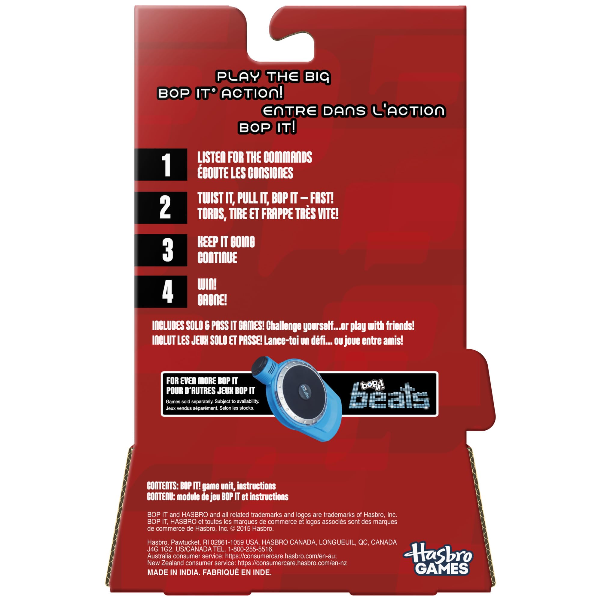 Hasbro Gaming Bop It! Micro Series – Compact Electronic Game for Party Play, Ages 8+