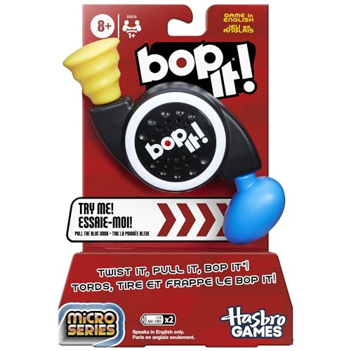 Hasbro Gaming Bop It! Micro Series – Compact Electronic Game for Party Play, Ages 8+