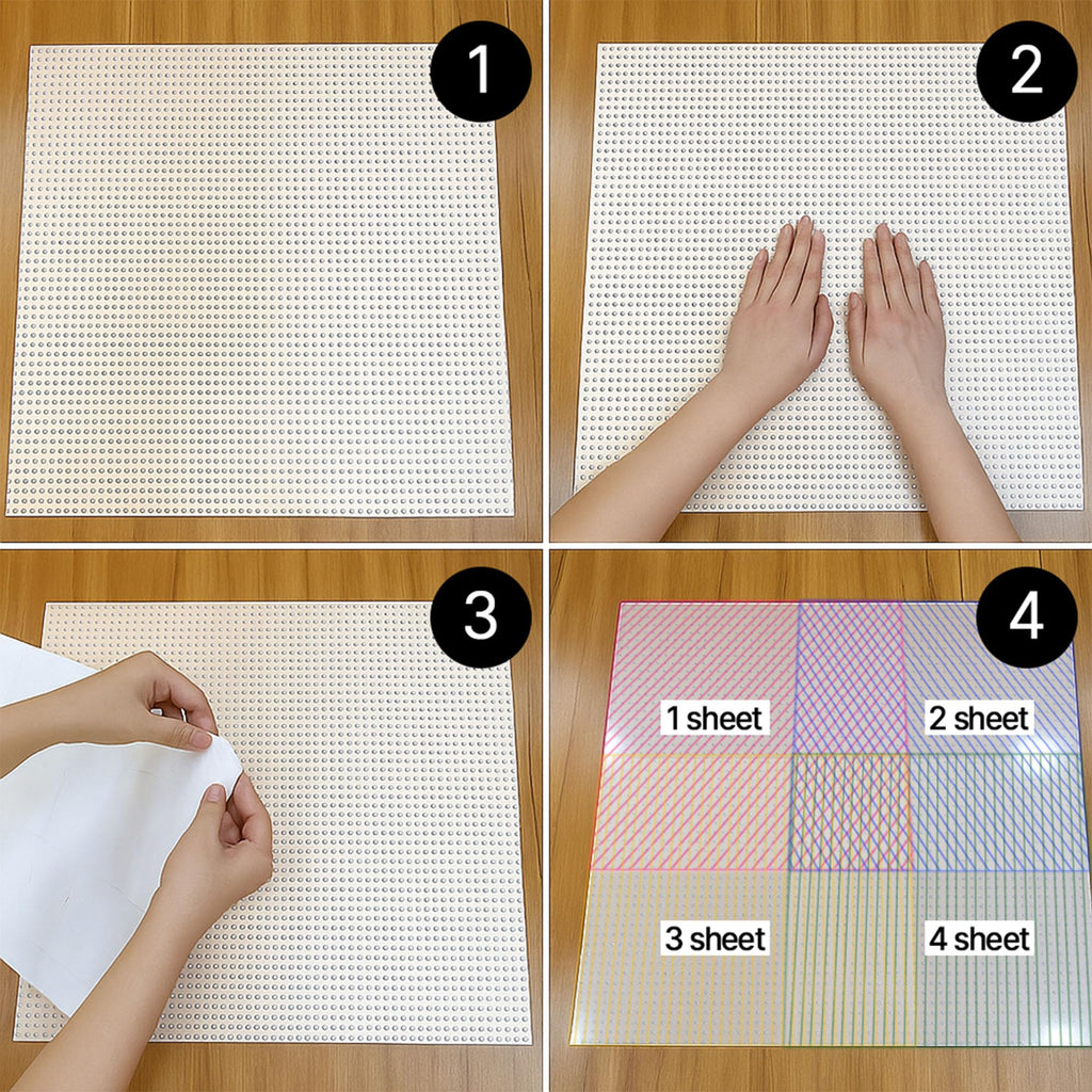 HASHI Puzzle Saver 4 Sheets with Hangers – Peel & Stick Adhesive for 1000-Piece Jigsaw Puzzles