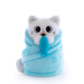 Hashtag Collectibles Purritos Series 2 - Fishbone Plush Toy Figure, 7-Inch White Blue Cat