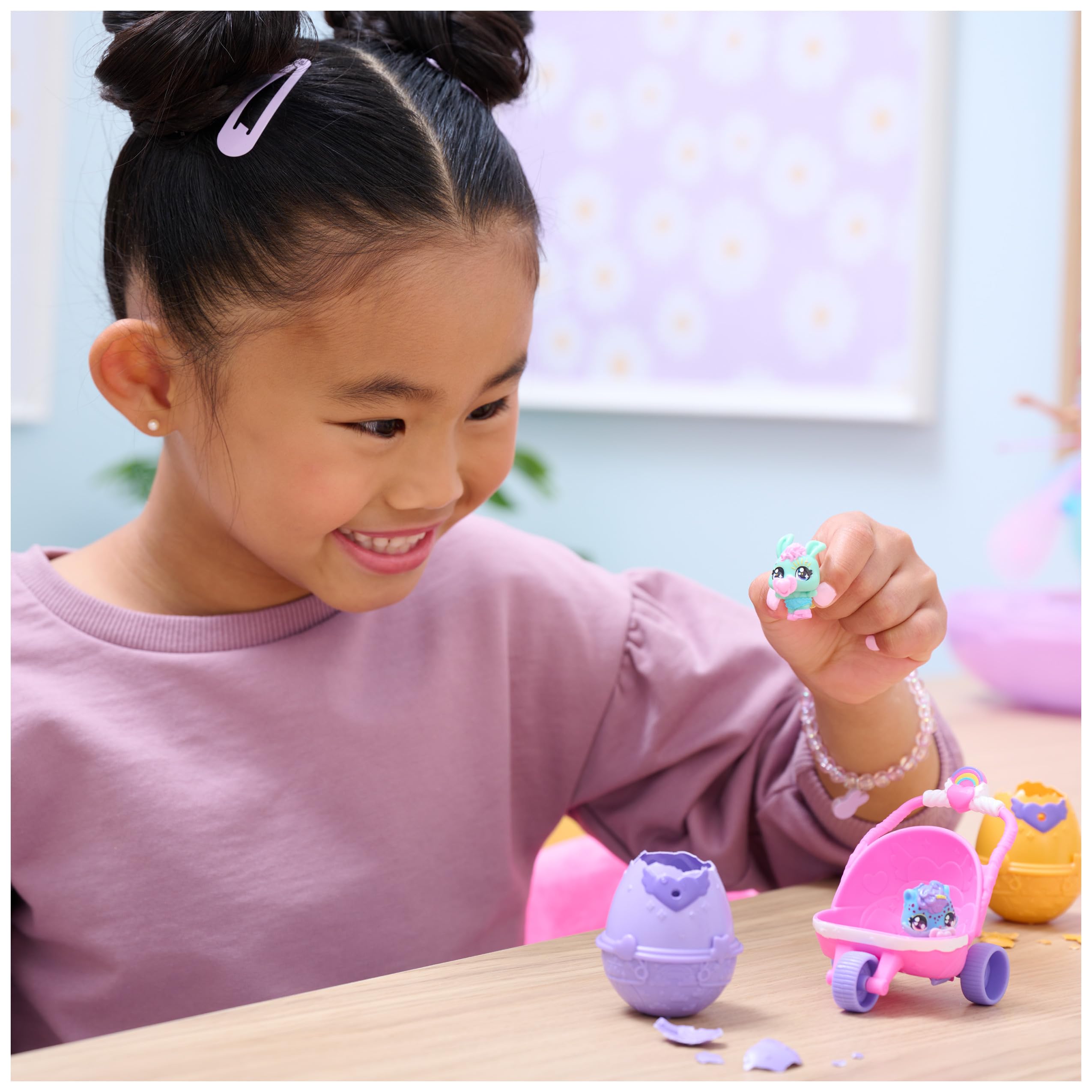 Hatchimals Alive Hatch N’ Stroll Playset – 2 Self-Hatching Eggs with Stroller Toy for Ages 3+