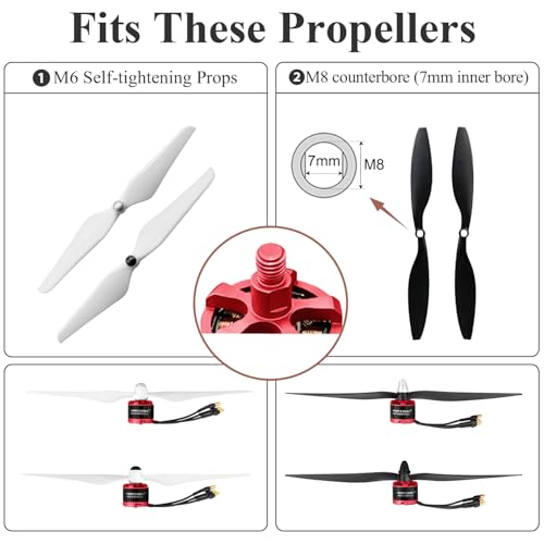 HAWK'S WORK 2212 920KV Brushless Motor for RC Airplanes and DIY Drones (2-4S, CCW)