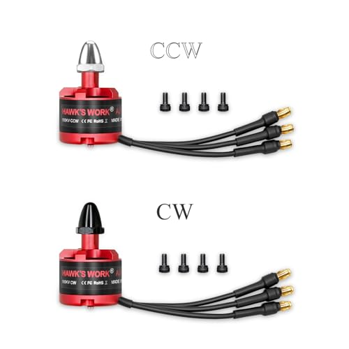 HAWK'S WORK 2212 920KV Brushless Motor for RC Plane and Multirotor Drones – Pre-Soldered, Balanced