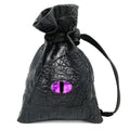 Haxtec Dragon Dice Bag with 3D Glass Dragon Eye – PU Leather Drawstring Pouch for D&D Dice Storage