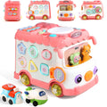 HAYXUN 10-in-1 Musical Learning Bus – Montessori Toy for 1 Year Old Girls & Boys