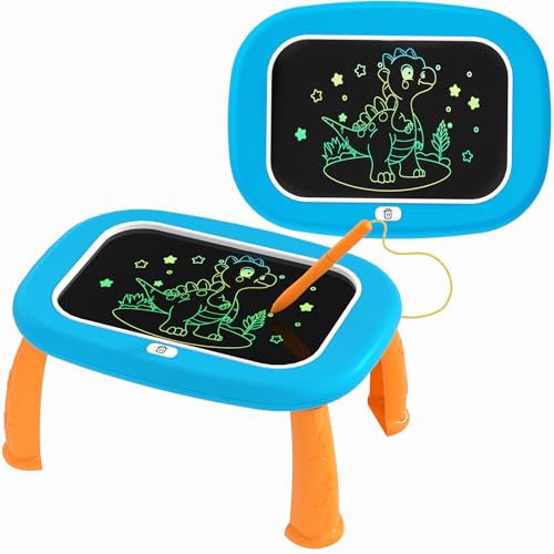 HCFJEH LCD Writing Tablet for Kids Ages 1-5 - Blue Toddler Drawing Pad with Detachable Stand & Pressure-Sensitive Screen