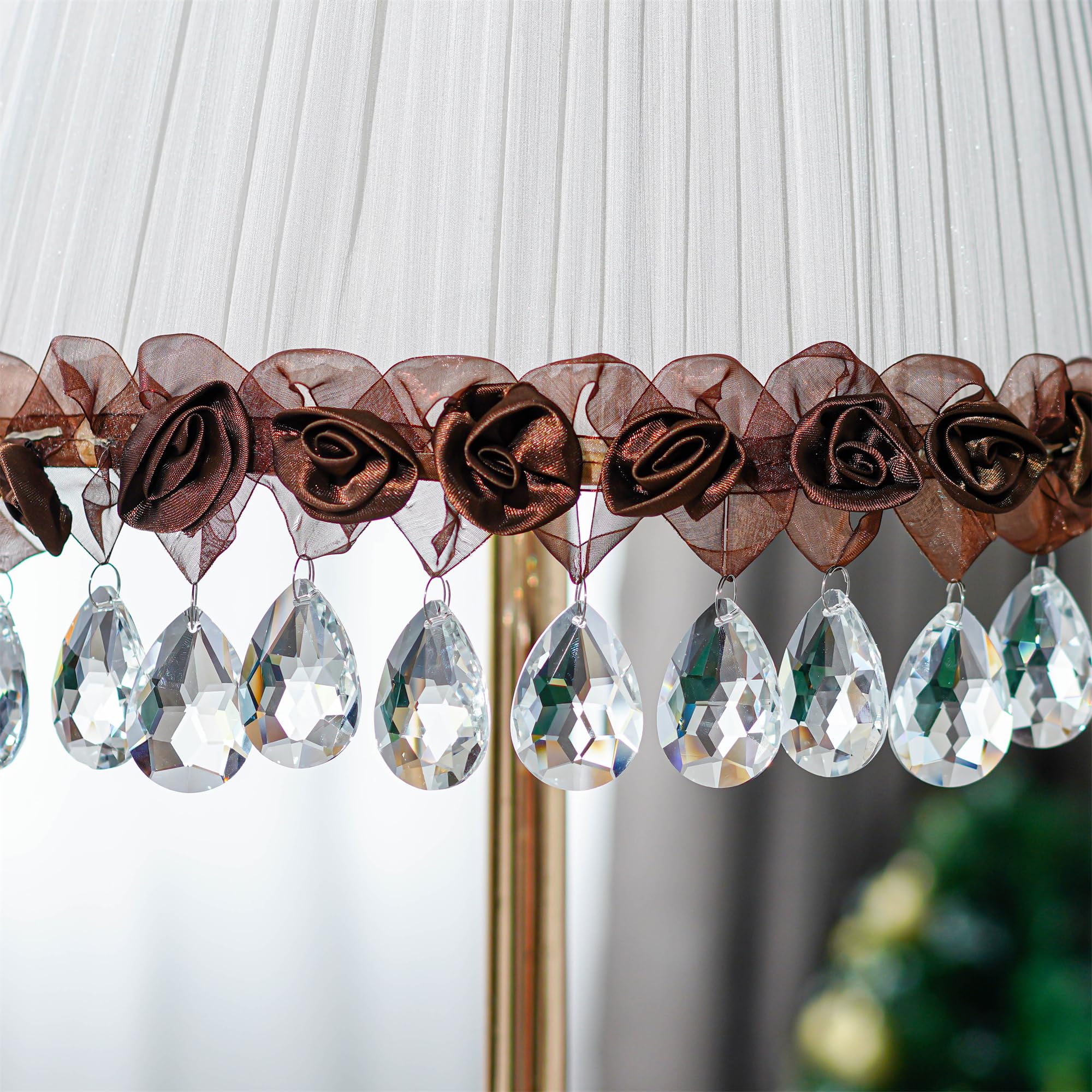 H&D 10-Pack 50mm Crystal Teardrop Prisms - Clear K9 Glass Chandelier Pendants