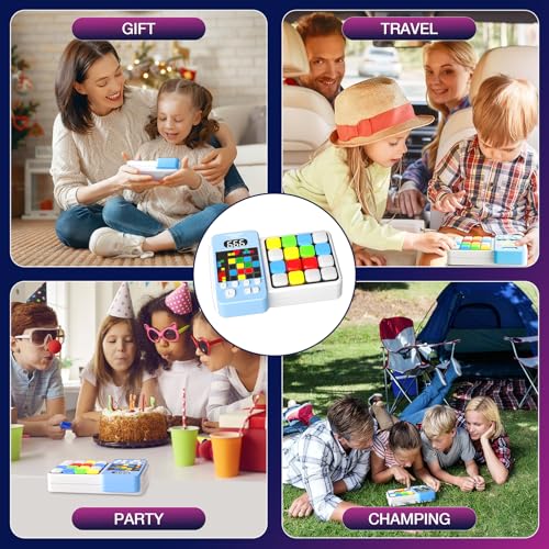 HDPERMNO Interactive Puzzle Game for Kids 8-13, Bright Blue - 3 Modes, 300+ Challenges