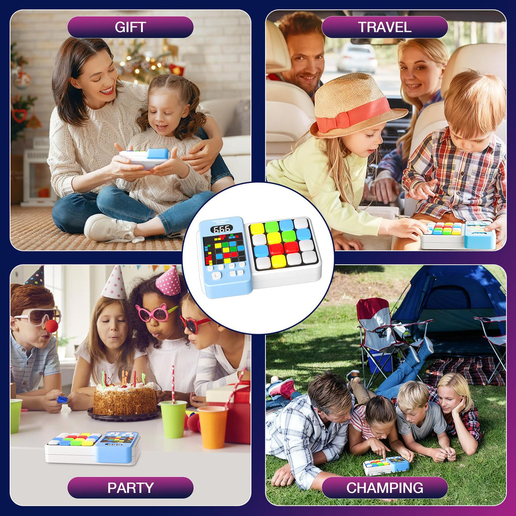 HDPERMNO Interactive Puzzle Game for Kids 8-13, Bright Blue - 3 Modes, 300+ Challenges