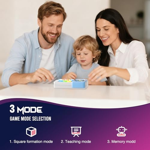 HDPERMNO Interactive Puzzle Game for Kids 8-13, Bright Blue - 3 Modes, 300+ Challenges