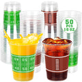 Heartome 50 Pack Football Party Cups – 16 oz Disposable Plastic Cups with 2 Classic Designs for Game Day