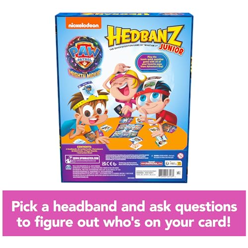 Hedbanz Junior PAW Patrol The Mighty Movie Game - Family Guessing Game for Kids Ages 5+