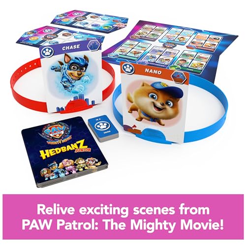 Hedbanz Junior PAW Patrol The Mighty Movie Game - Family Guessing Game for Kids Ages 5+