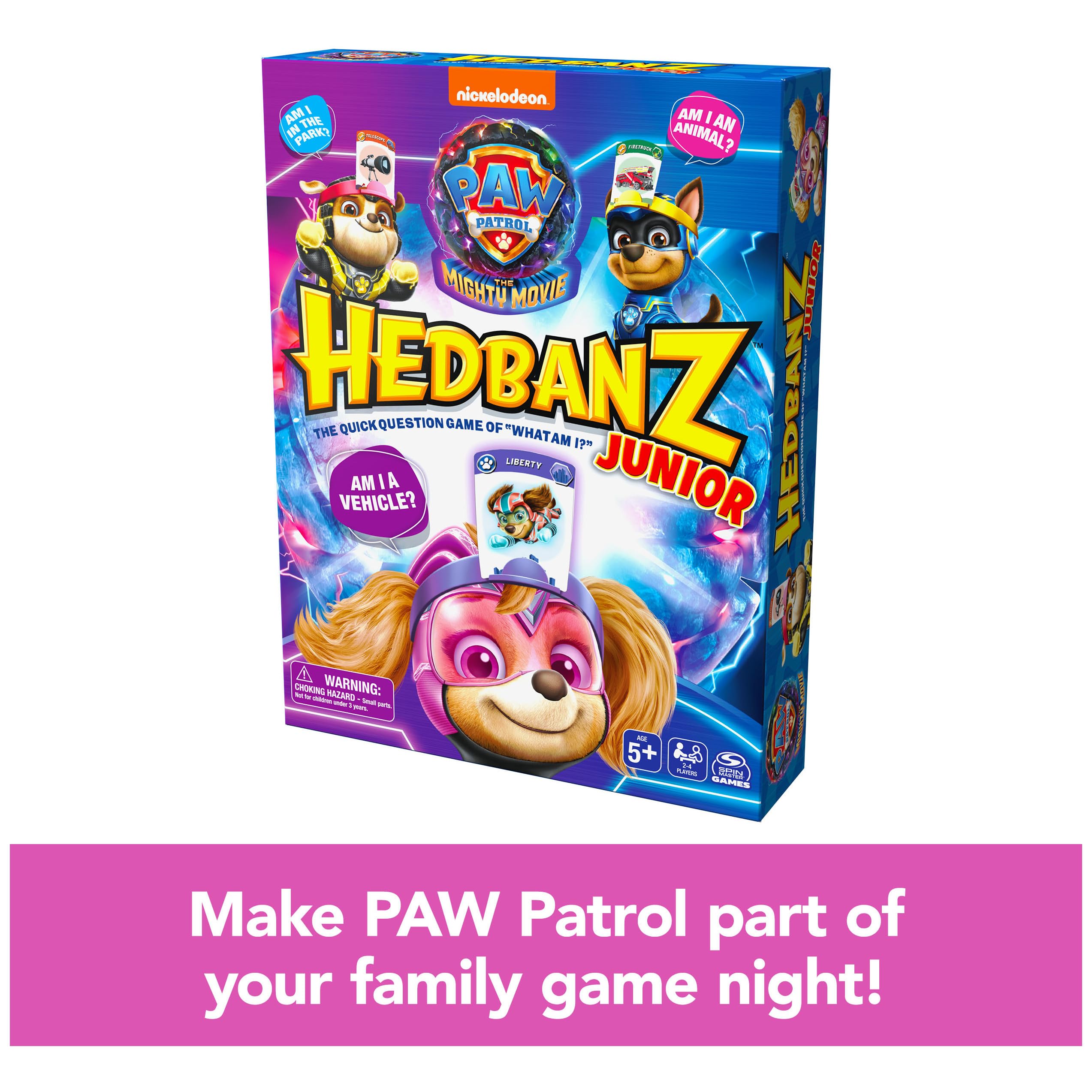 Hedbanz Junior PAW Patrol The Mighty Movie Game - Family Guessing Game for Kids Ages 5+
