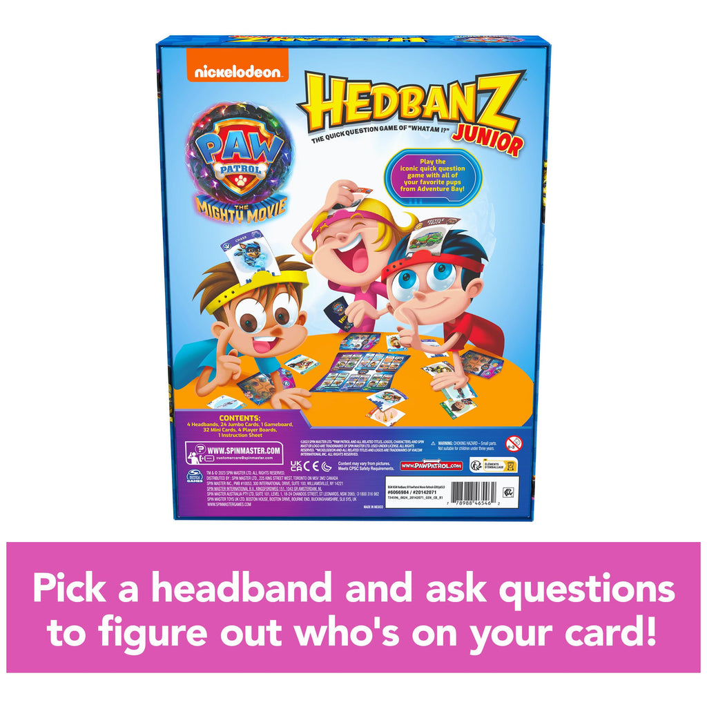 Hedbanz Junior PAW Patrol The Mighty Movie Game - Family Guessing Game for Kids Ages 5+