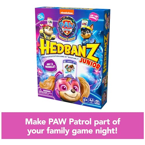 Hedbanz Junior PAW Patrol The Mighty Movie Game - Family Guessing Game for Kids Ages 5+