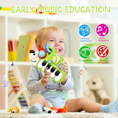 Hedgehog Musical Toy for 1 Year Old – Light Up Baby Piano with Sounds and Numbers