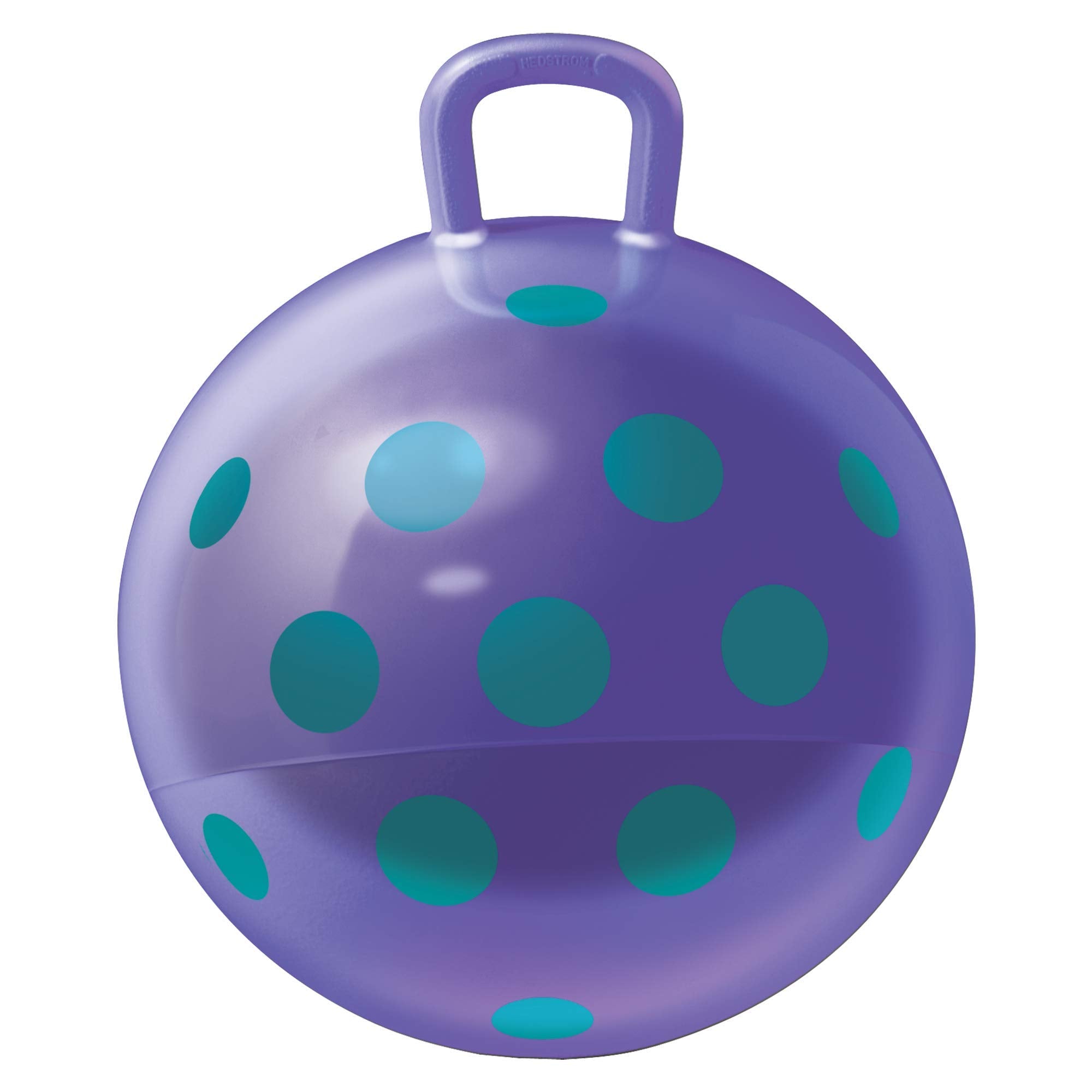 Hedstrom 15-Inch Metallic Purple Polka Dot Hopper Ball, Indoor Outdoor Bouncing Toy