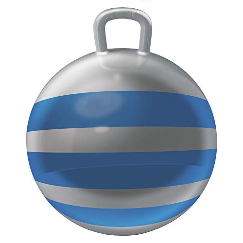 Hedstrom 15-Inch Metallic Silver Striped Hopper Ball for Active Kids