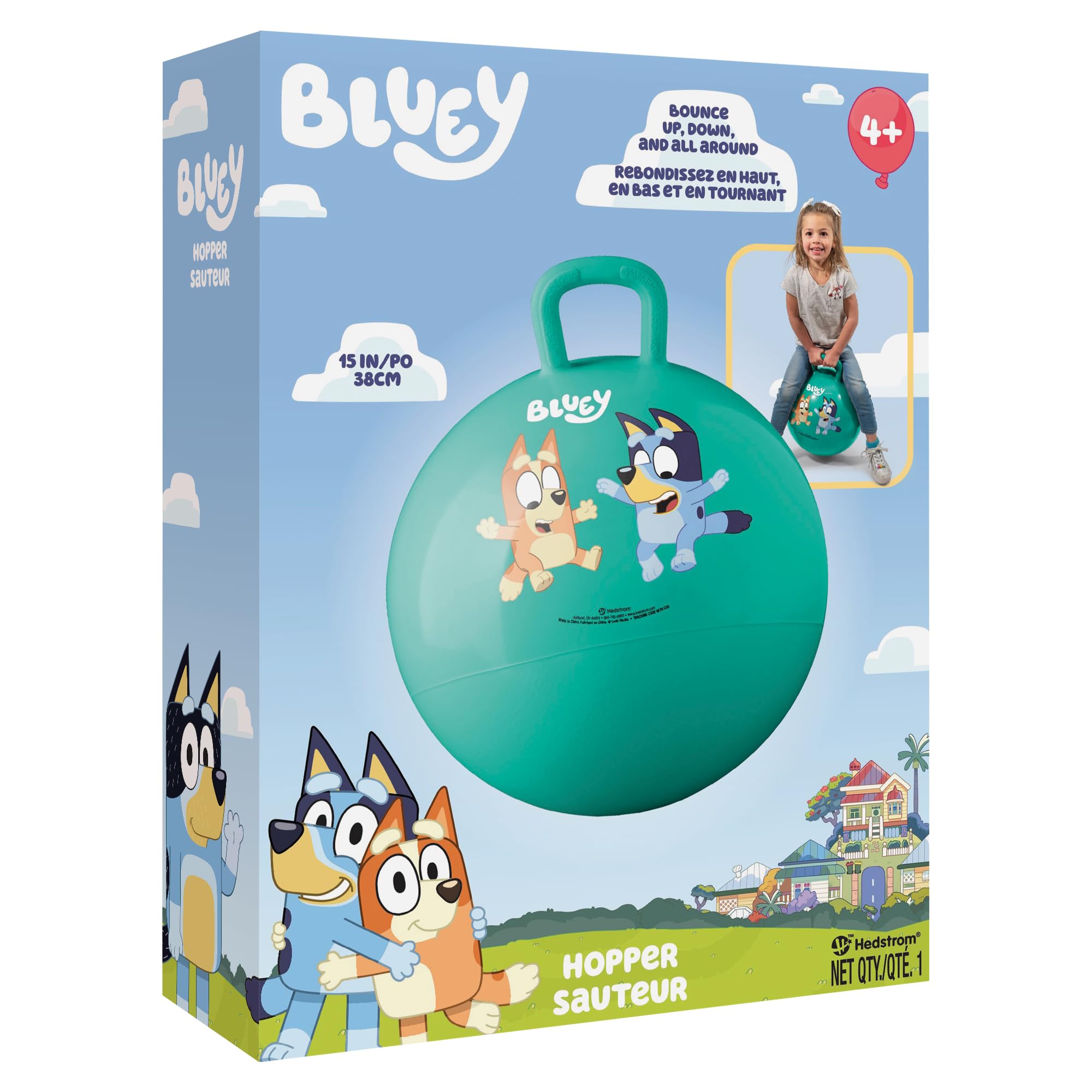 Hedstrom Bluey 15-Inch Hopper Ball – Kids' Jumping Ball for Active Play