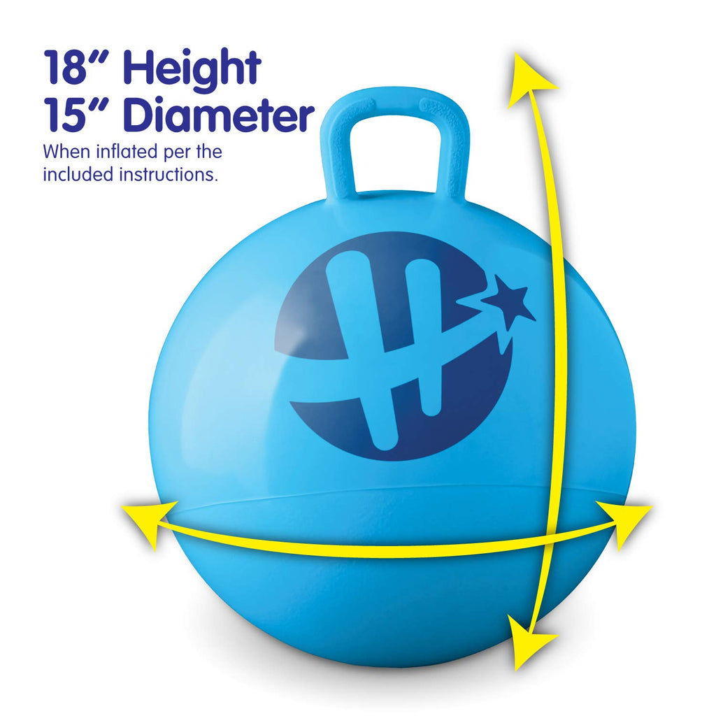 Hedstrom Metallic Blue Fun Hopper – 15-Inch Bouncy Ball for Kids