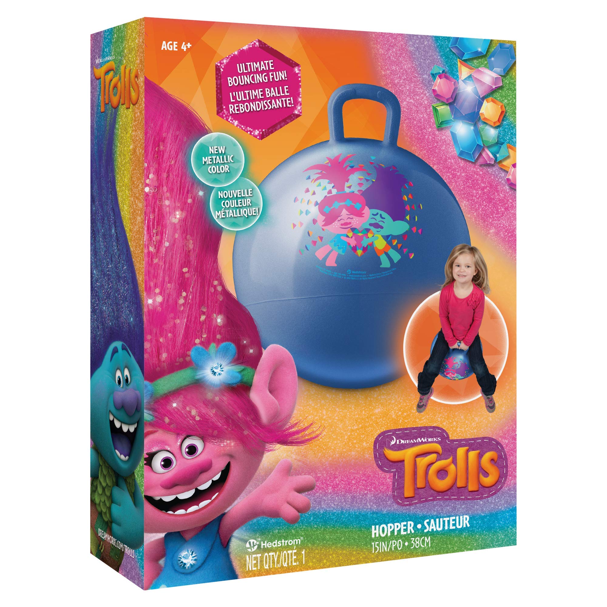 Hedstrom Trolls 2 Hopper Ball 15 Inch - Kids Hop Ball for Active Play