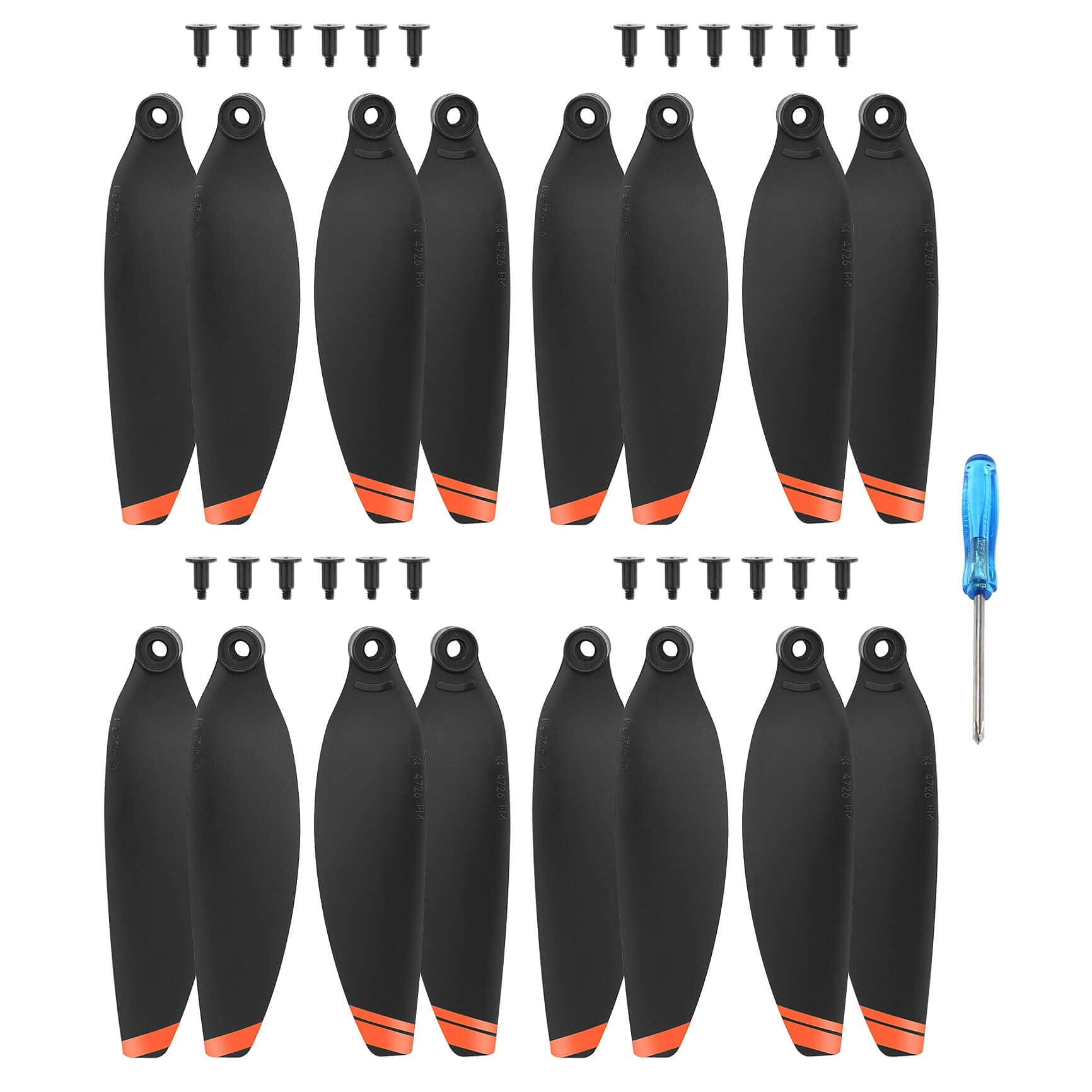HeiyRC 16-Pack Replacement Propellers for DJI Mini 2 / Mini SE / Mini 2 SE – 4726 Blades with Screws & Screwdriver