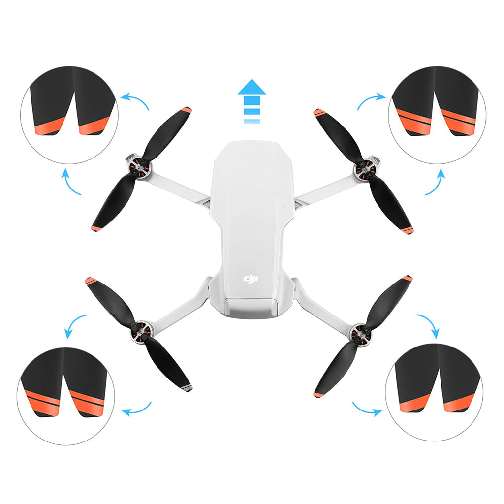 HeiyRC 16-Pack Replacement Propellers for DJI Mini 2 / Mini SE / Mini 2 SE – 4726 Blades with Screws & Screwdriver