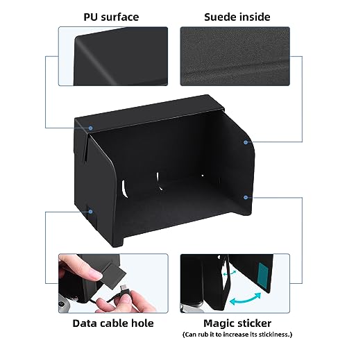 HeiyRC Anti-Glare Foldable Sun Hood for DJI Controllers – Compatible with Mini 4 Pro, Air 3, Mavic 3, and More