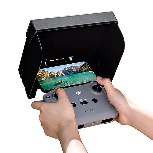 HeiyRC Anti-Glare Foldable Sun Hood for DJI Controllers – Compatible with Mini 4 Pro, Air 3, Mavic 3, and More