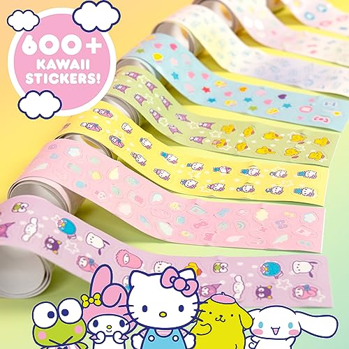 Hello Kitty and Friends Sparkling Nail Art Kit – Water-Based Polishes, Press-On Nails & Stickers