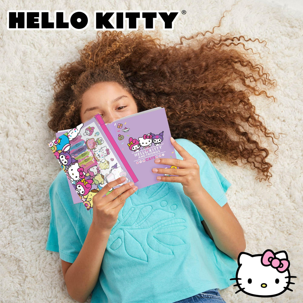 Hello Kitty & Friends Café Stationery Set - 22-Piece Kawaii School Supplies with Notebook, Stickers, Pens