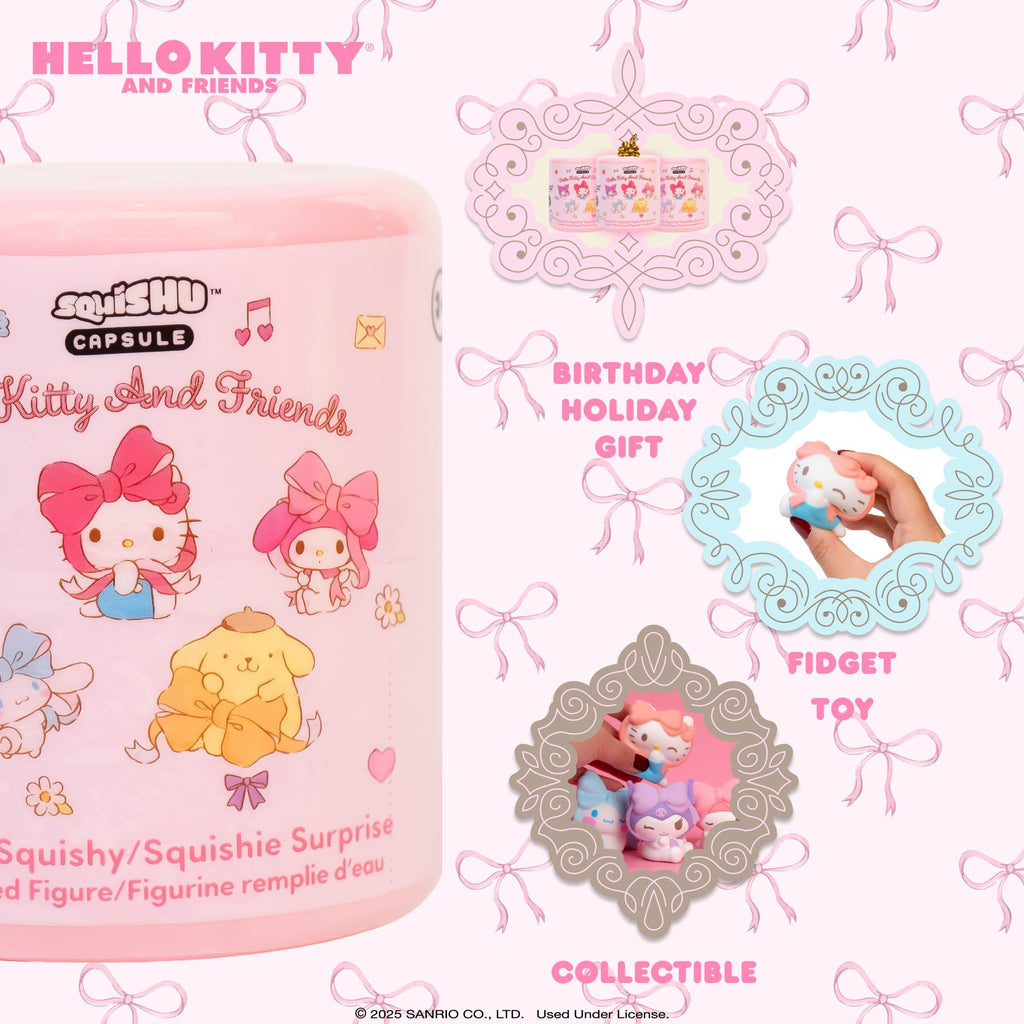 Hello Kitty & Friends Lovely Ribbon Series Blind Capsule Squishy Toy - 1 Random Design