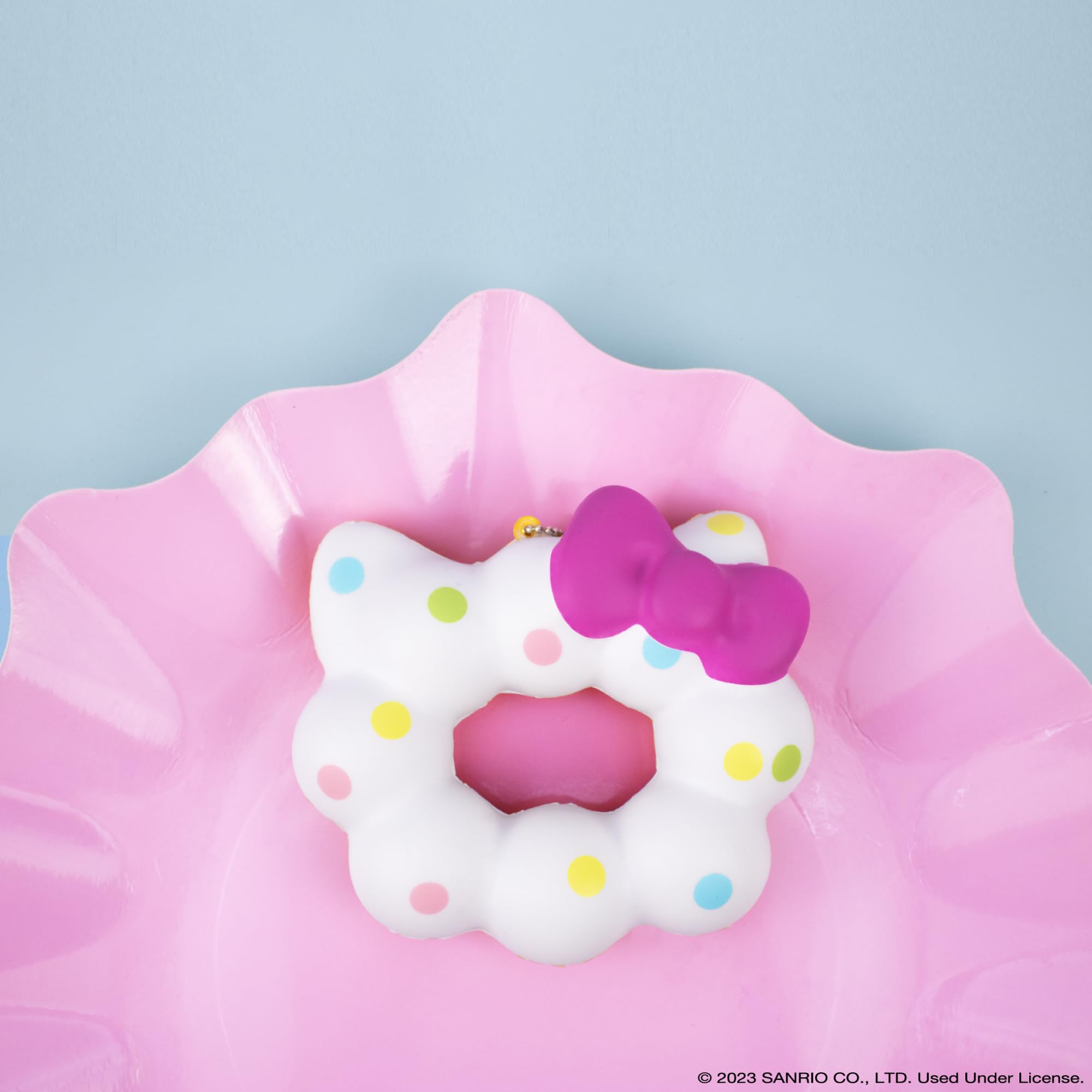 Hello Kitty Mochi Donut Squishy Keychain - Slow Rising Kawaii Stress Toy by Hamee
