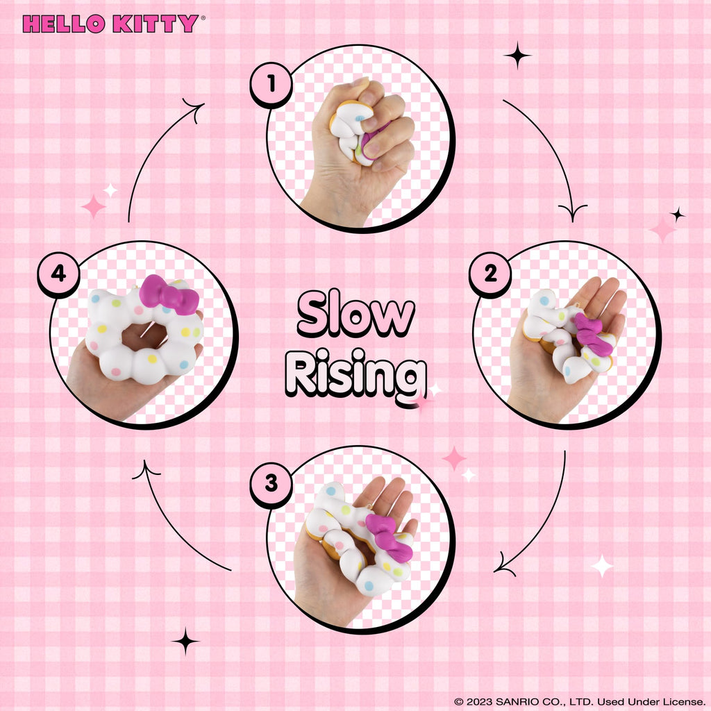 Hello Kitty Mochi Donut Squishy Keychain - Slow Rising Kawaii Stress Toy by Hamee