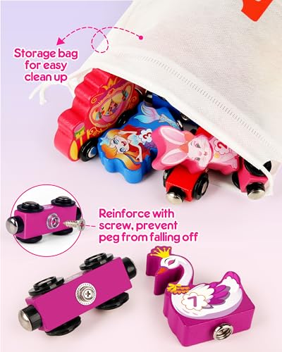 Helsort Wooden Number Train Set – 11-Piece Magnetic Unicorn Train for Toddlers Ages 3-5